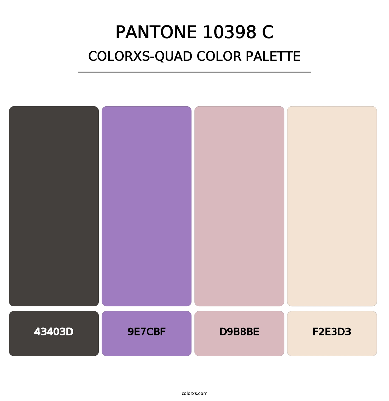 PANTONE 10398 C - Colorxs Quad Palette