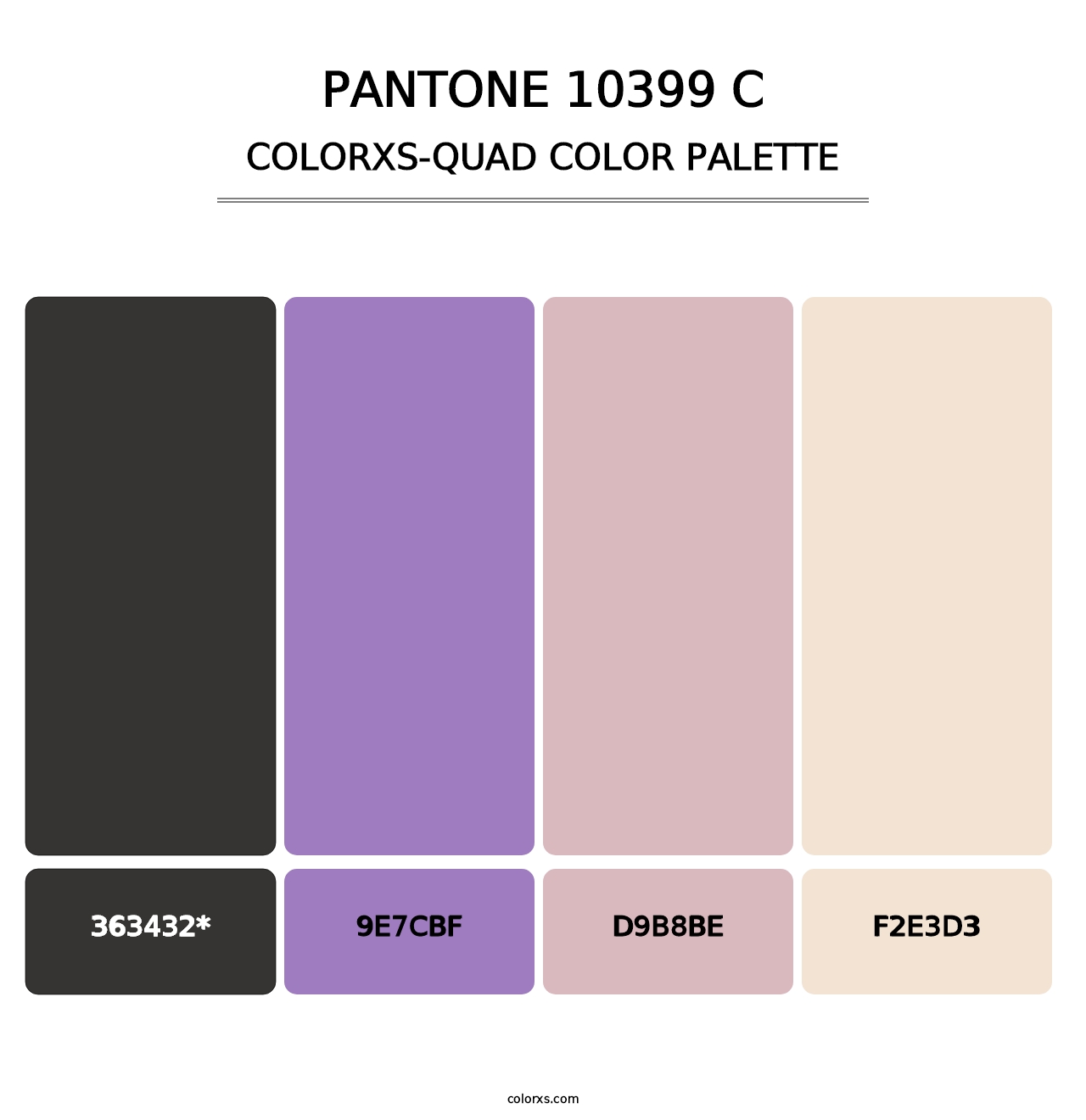 PANTONE 10399 C - Colorxs Quad Palette
