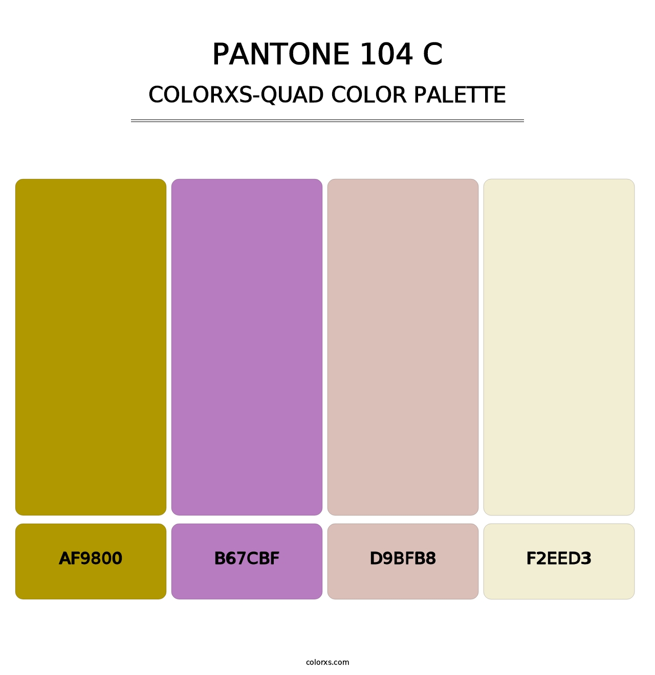 PANTONE 104 C - Colorxs Quad Palette