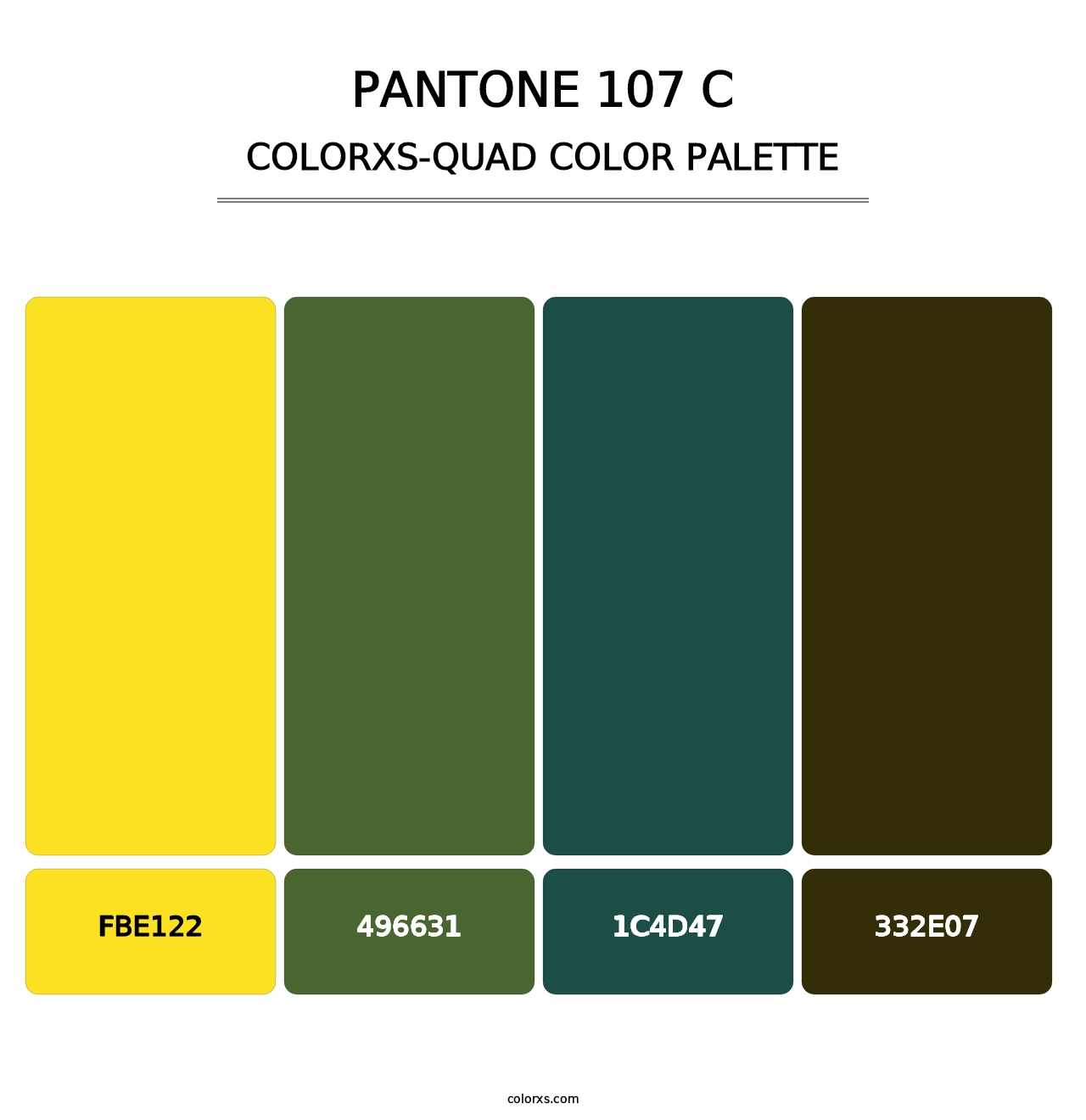 PANTONE 107 C - Colorxs Quad Palette