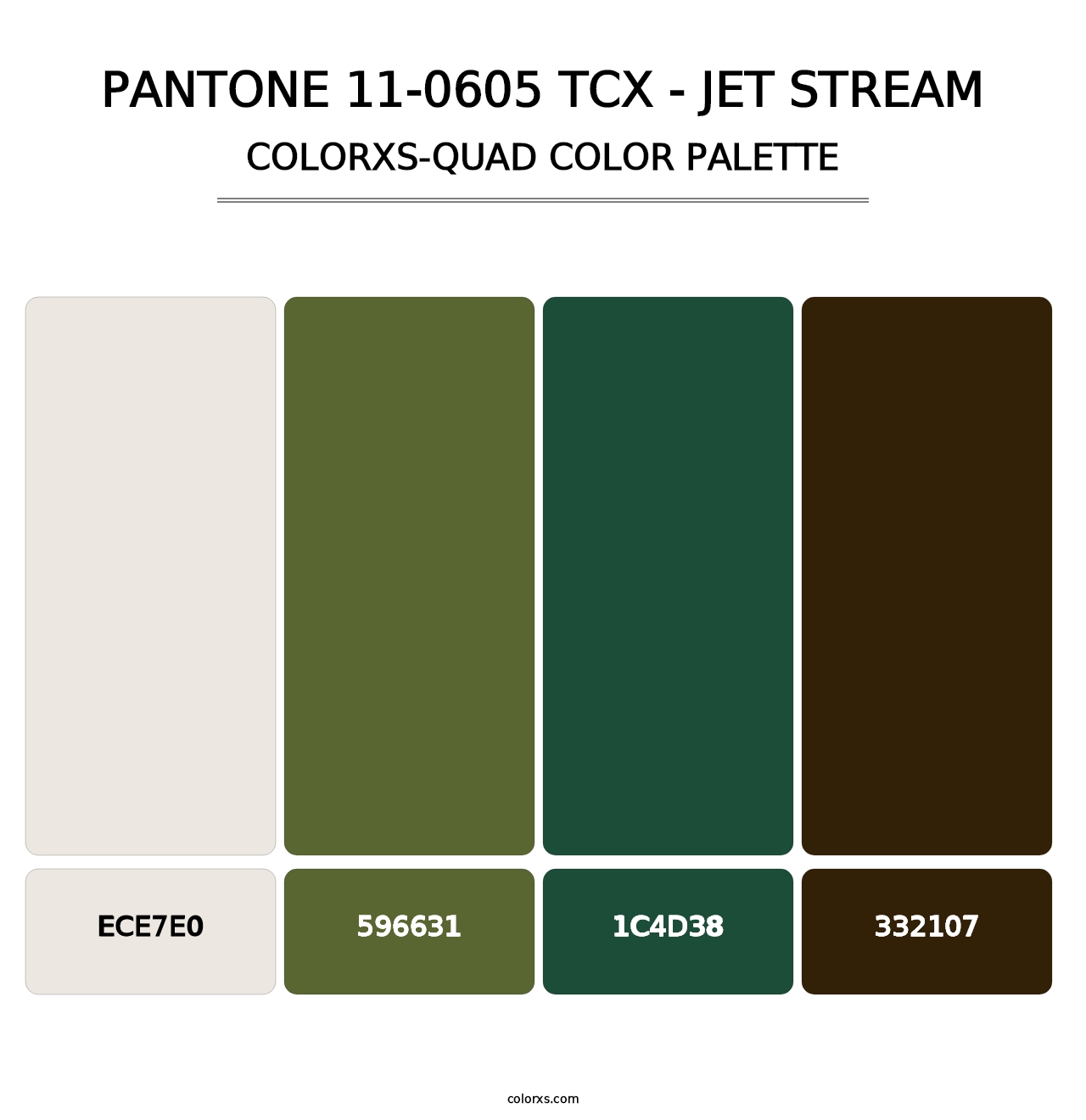 PANTONE 11-0605 TCX - Jet Stream - Colorxs Quad Palette