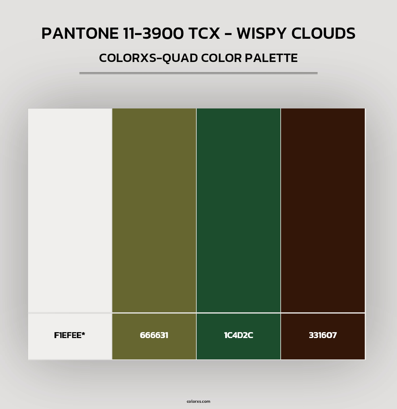 PANTONE 11-3900 TCX - Wispy Clouds - Colorxs Quad Palette