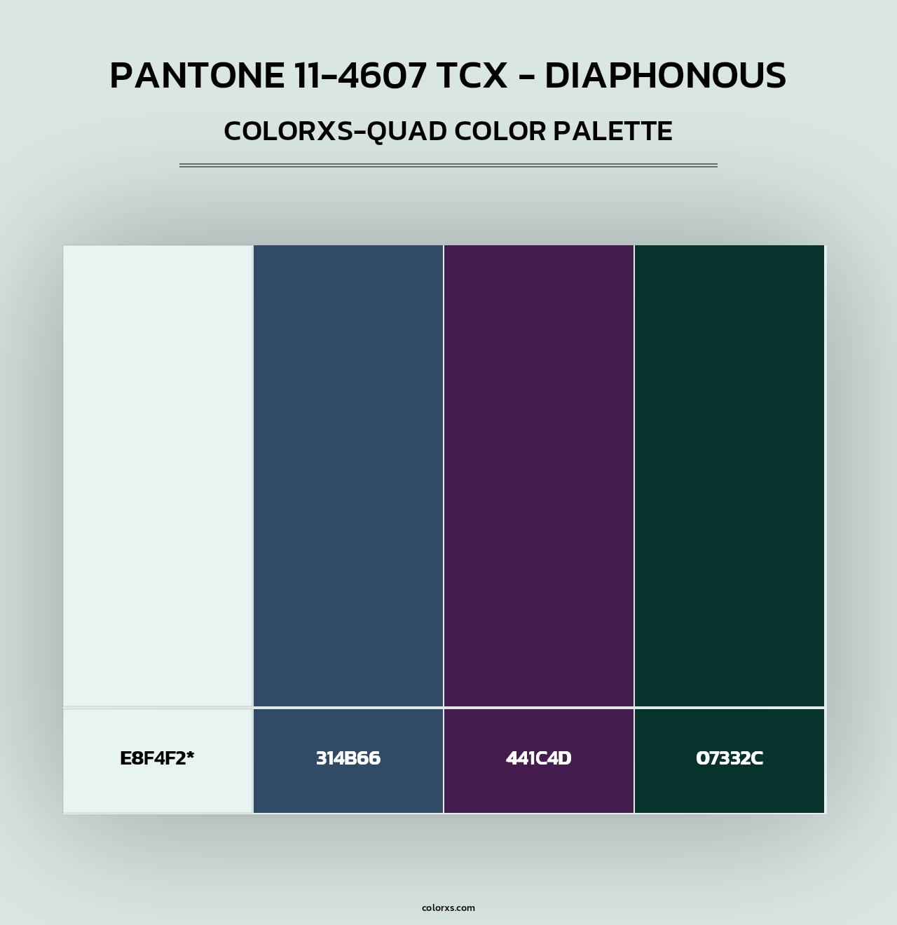 PANTONE 11-4607 TCX - Diaphonous - Colorxs Quad Palette