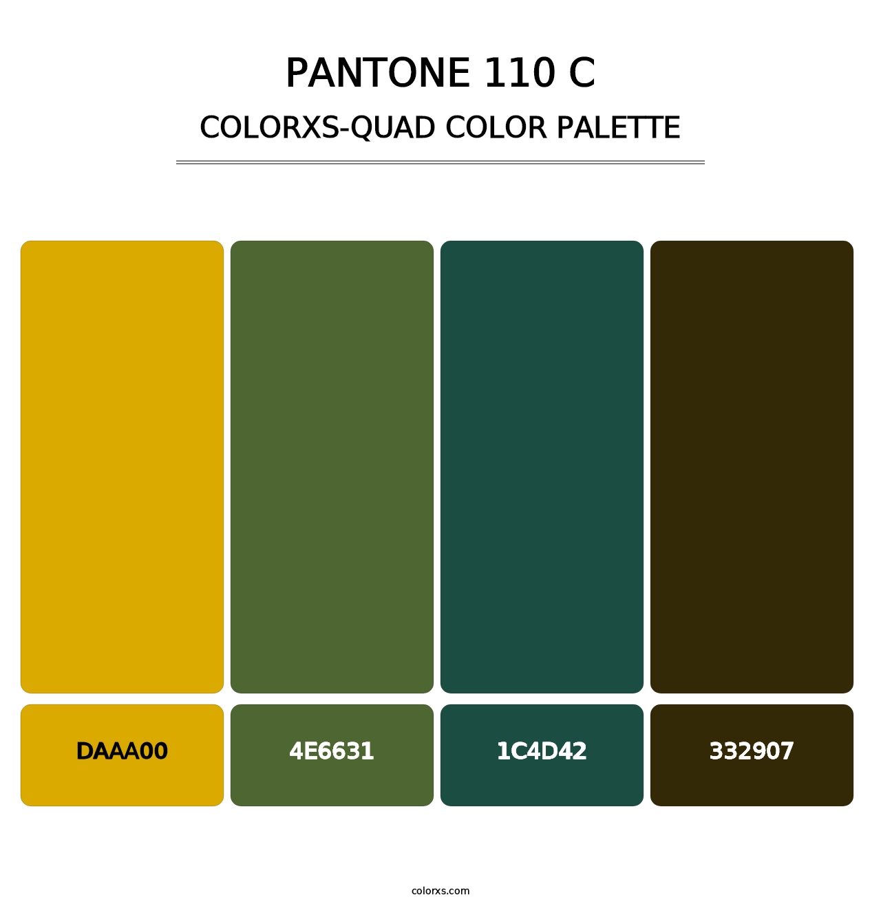 PANTONE 110 C - Colorxs Quad Palette