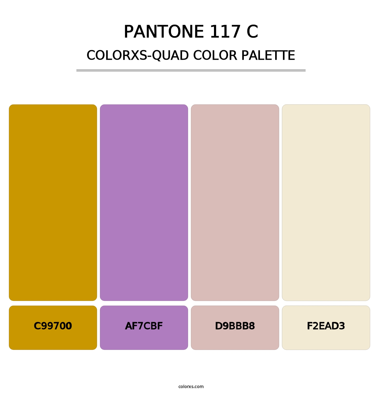 PANTONE 117 C - Colorxs Quad Palette