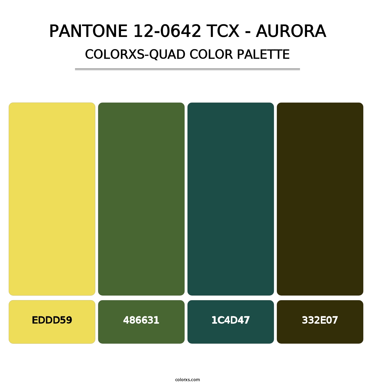 PANTONE 12-0642 TCX - Aurora - Colorxs Quad Palette