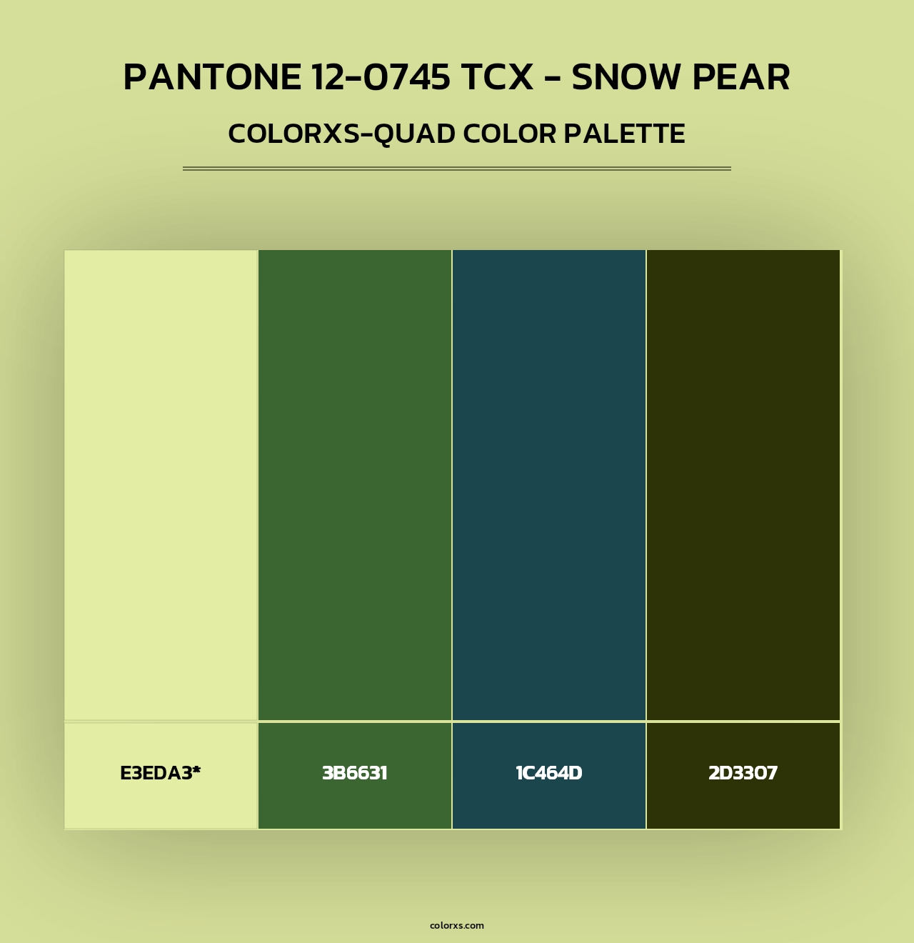 PANTONE 12-0745 TCX - Snow Pear - Colorxs Quad Palette