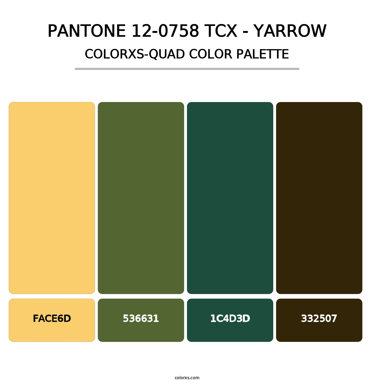 PANTONE 12-0758 TCX - Yarrow - Colorxs Quad Palette
