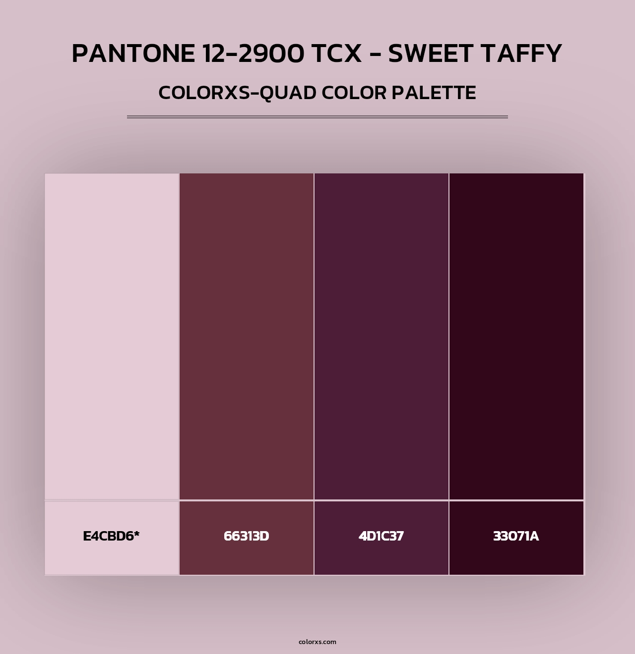 PANTONE 12-2900 TCX - Sweet Taffy - Colorxs Quad Palette
