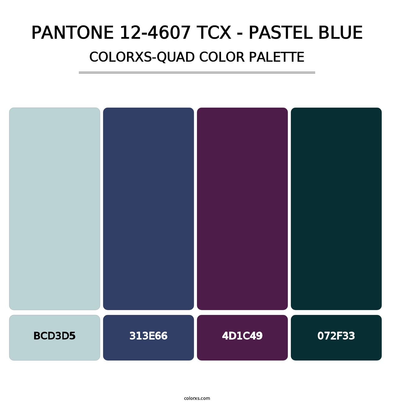 PANTONE 12-4607 TCX - Pastel Blue - Colorxs Quad Palette