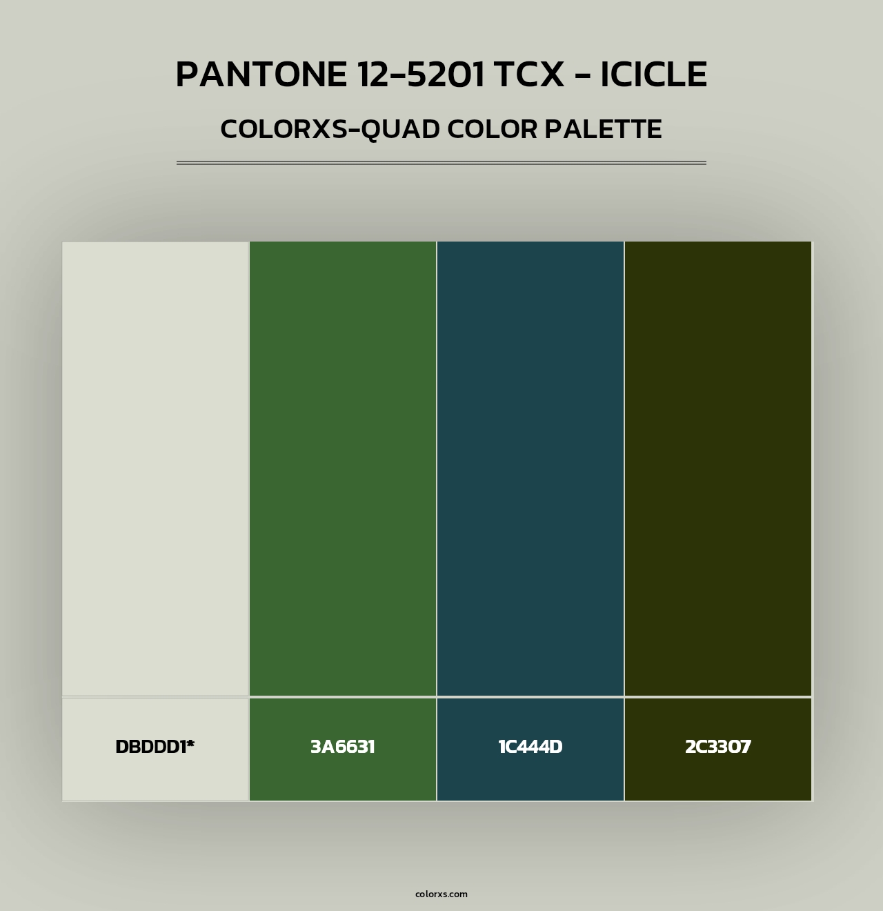 PANTONE 12-5201 TCX - Icicle - Colorxs Quad Palette
