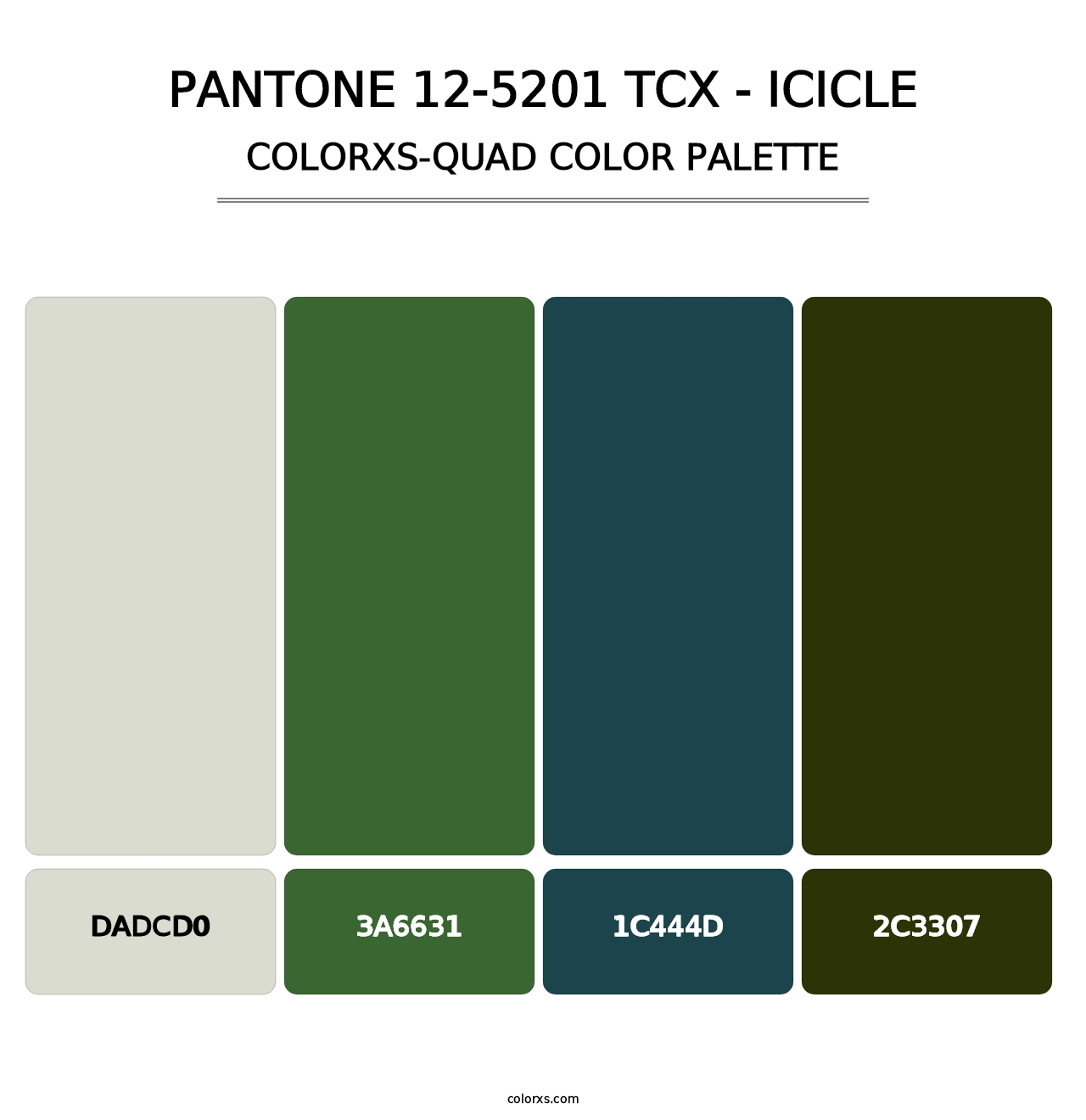 PANTONE 12-5201 TCX - Icicle - Colorxs Quad Palette