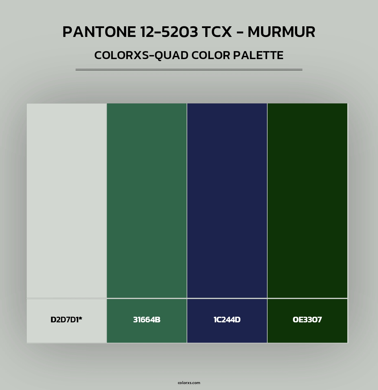 PANTONE 12-5203 TCX - Murmur - Colorxs Quad Palette