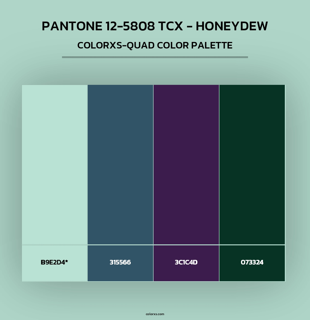 PANTONE 12-5808 TCX - Honeydew - Colorxs Quad Palette