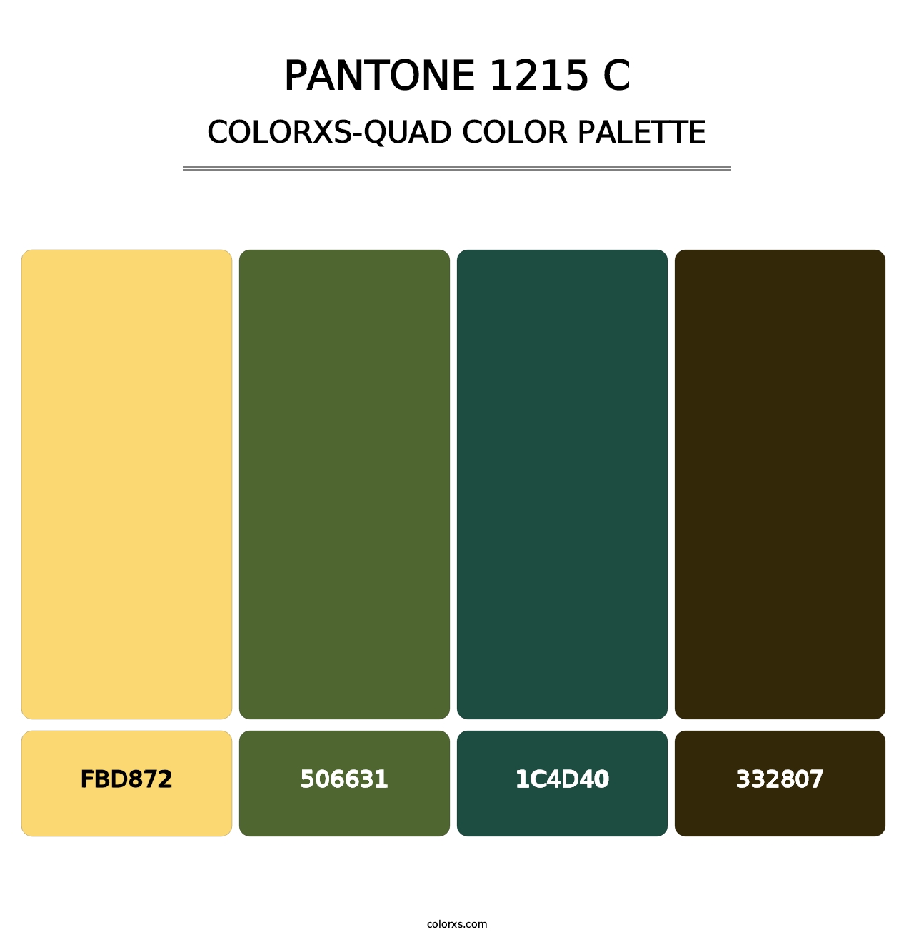 PANTONE 1215 C - Colorxs Quad Palette