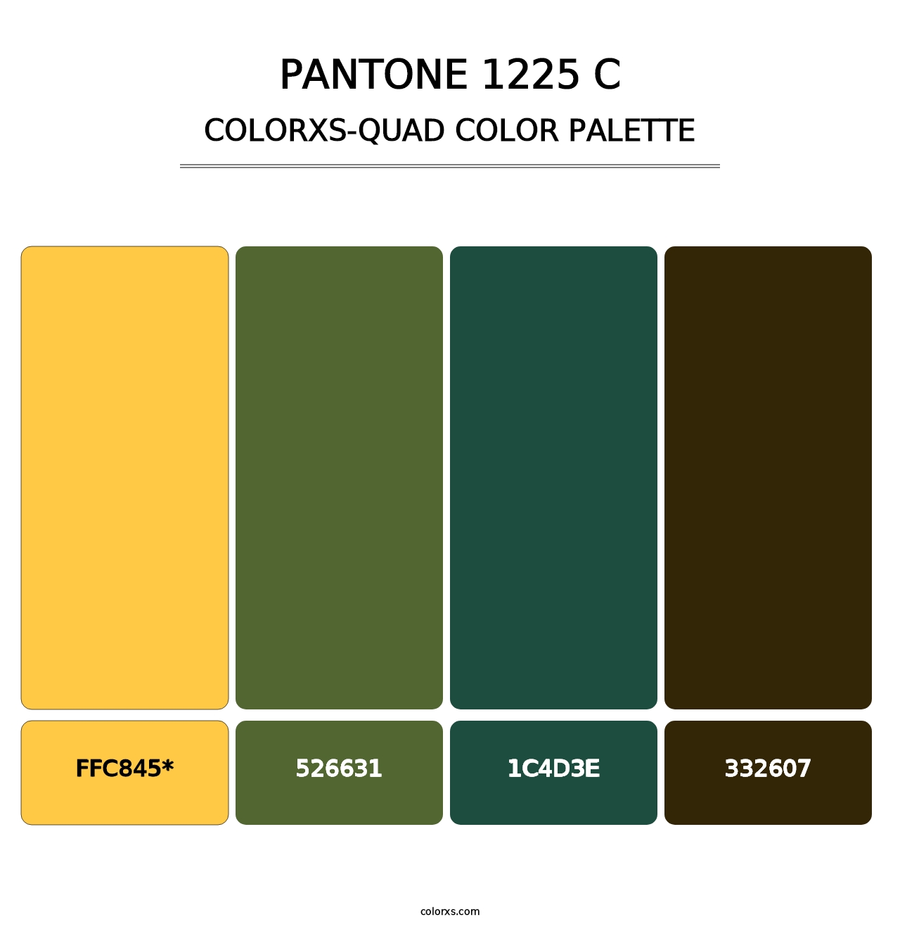 PANTONE 1225 C - Colorxs Quad Palette