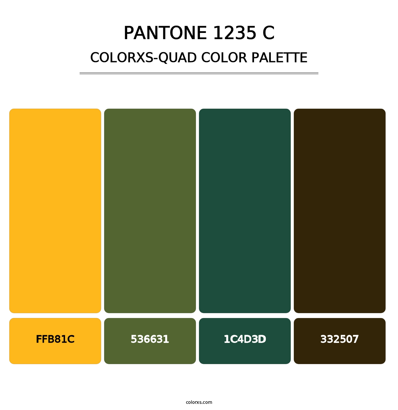 PANTONE 1235 C - Colorxs Quad Palette