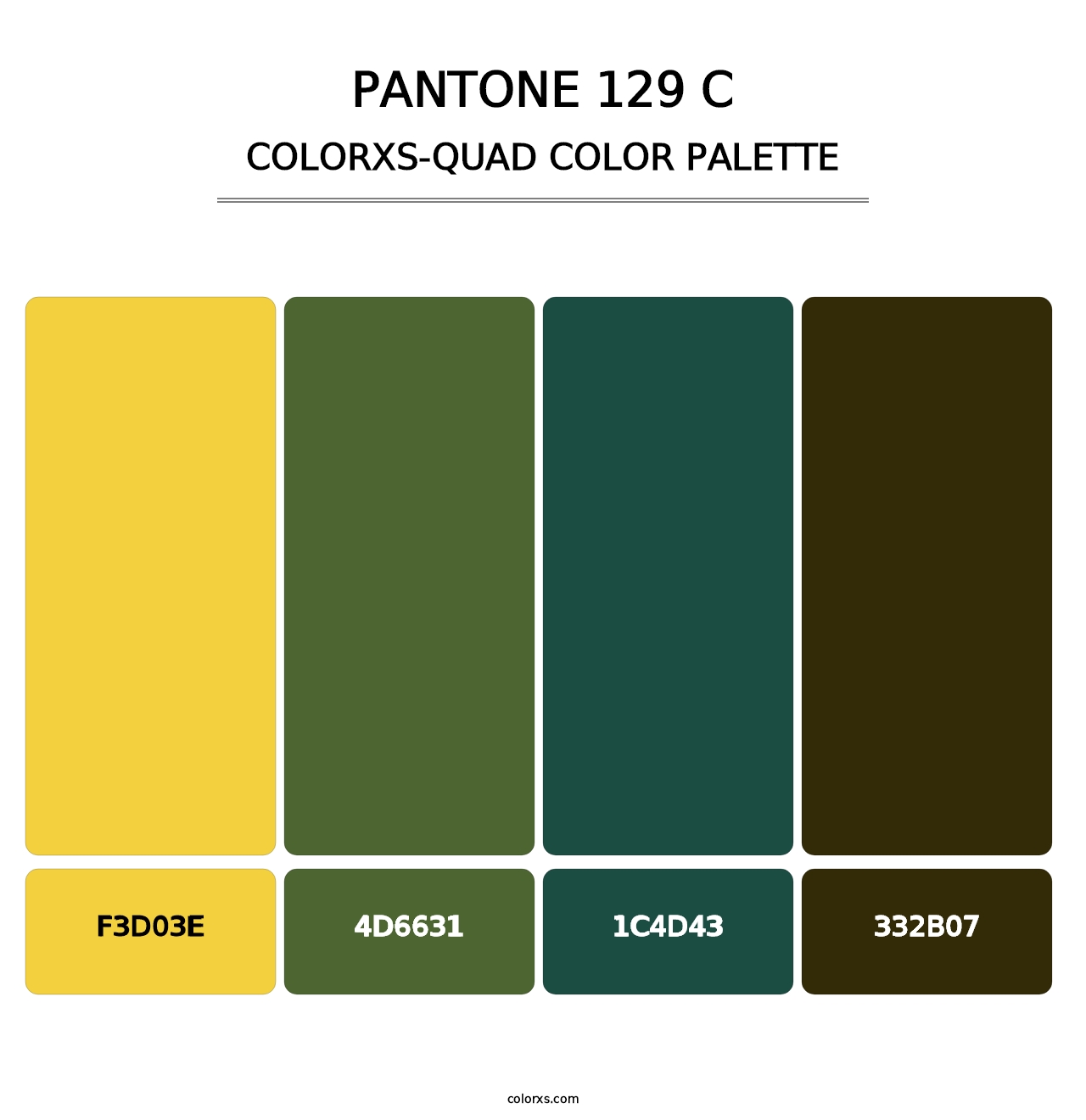 PANTONE 129 C - Colorxs Quad Palette