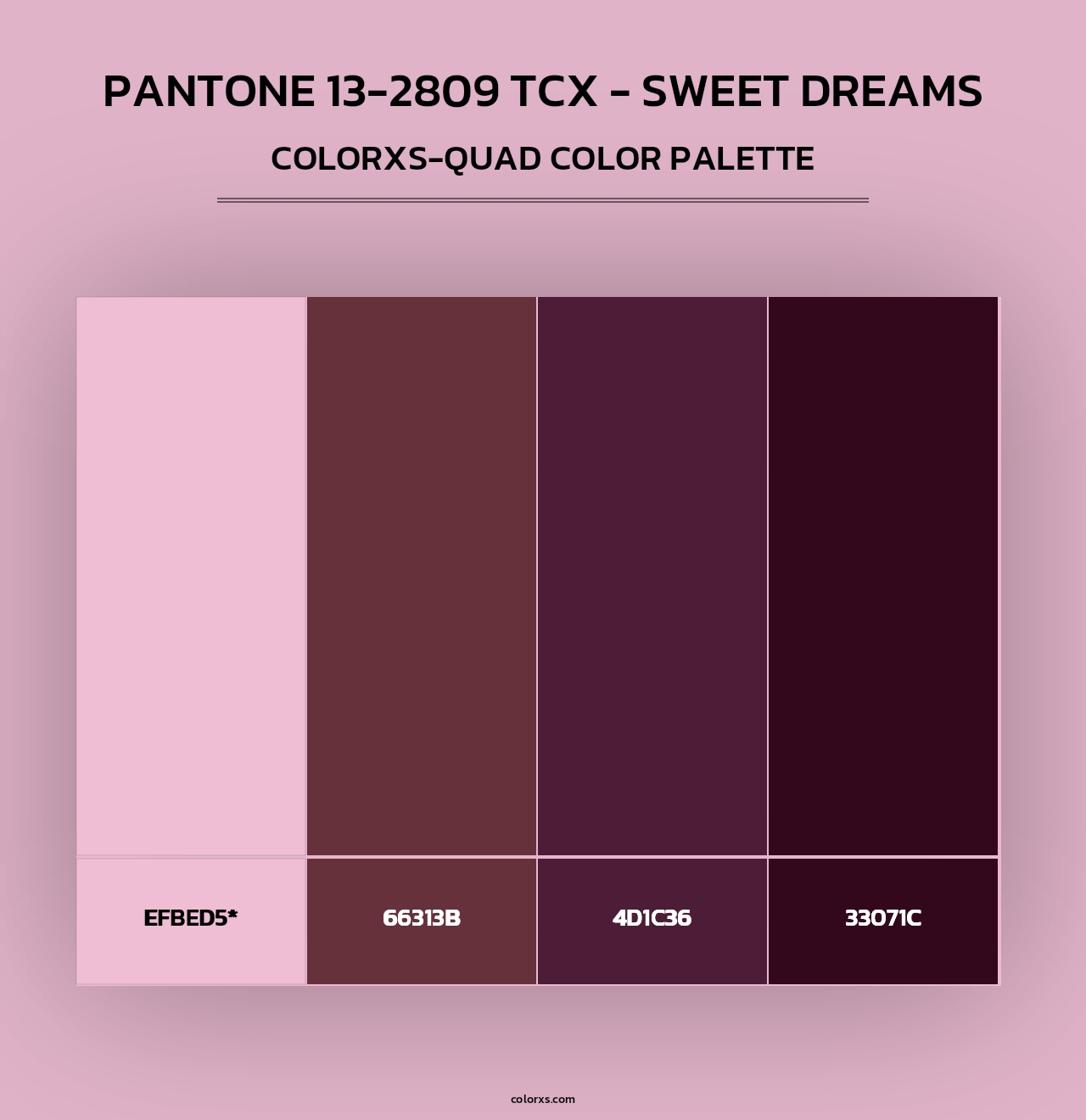 Pantone 13-2809 TCX - Sweet Dreams - Colorxs Quad Palette