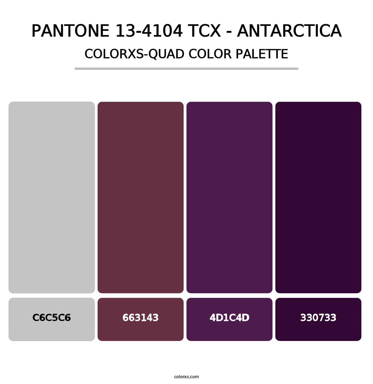 PANTONE 13-4104 TCX - Antarctica - Colorxs Quad Palette