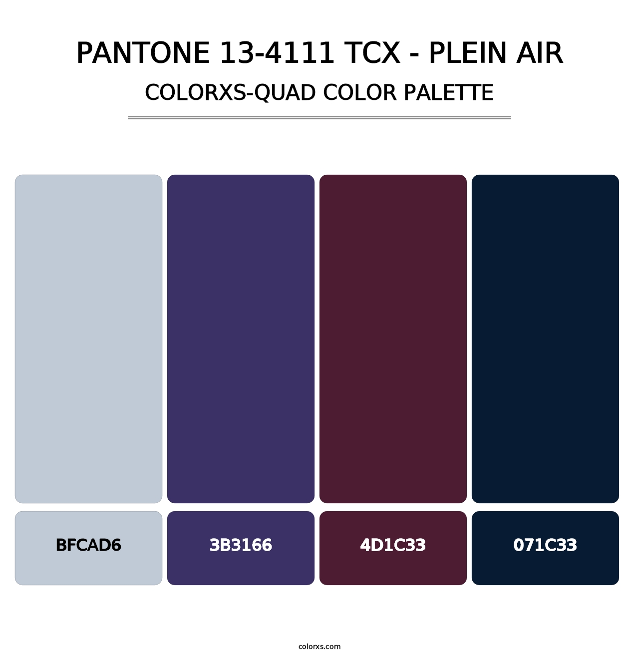 PANTONE 13-4111 TCX - Plein Air - Colorxs Quad Palette