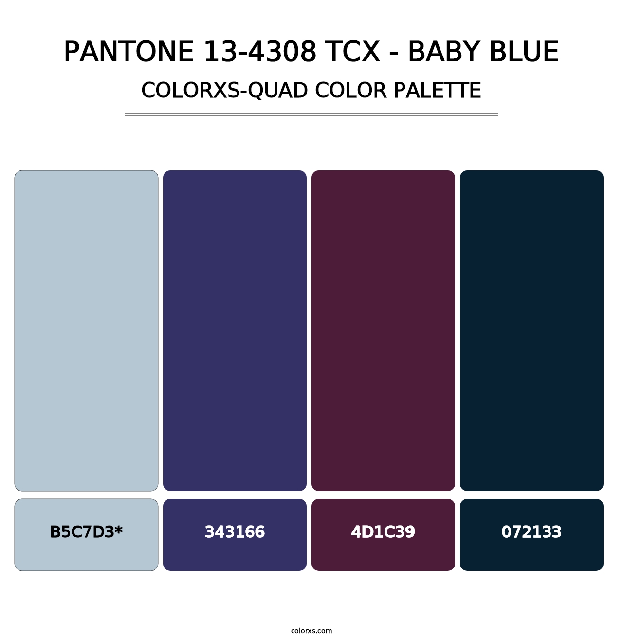 PANTONE 13-4308 TCX - Baby Blue - Colorxs Quad Palette