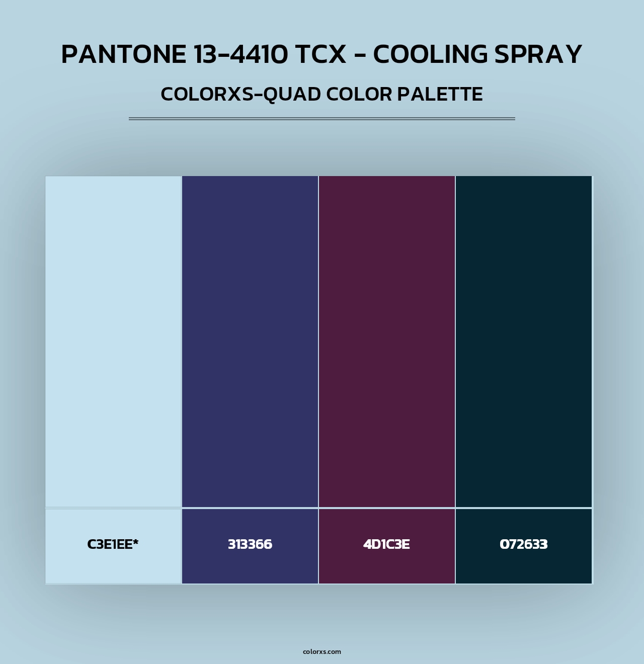 PANTONE 13-4410 TCX - Cooling Spray - Colorxs Quad Palette