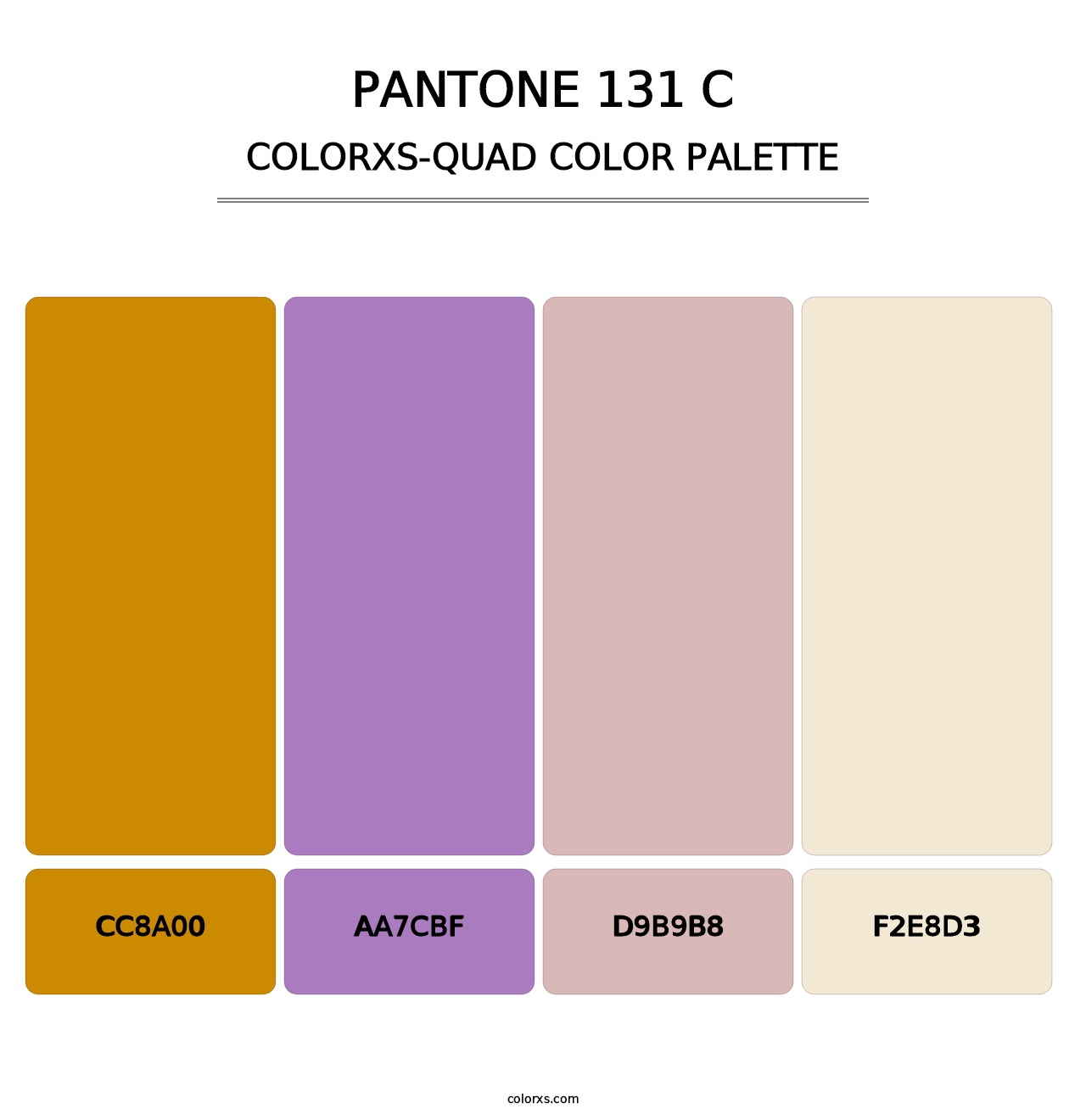 PANTONE 131 C - Colorxs Quad Palette
