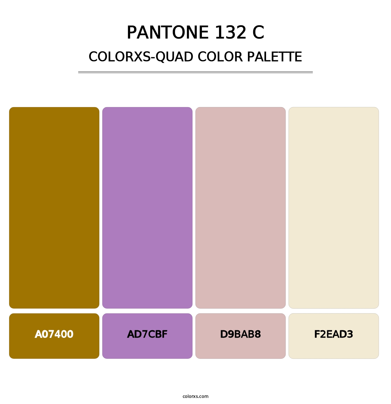 PANTONE 132 C - Colorxs Quad Palette