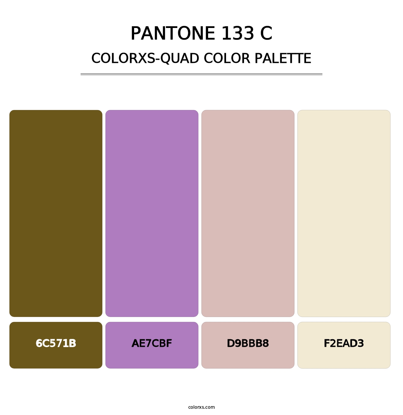 PANTONE 133 C - Colorxs Quad Palette