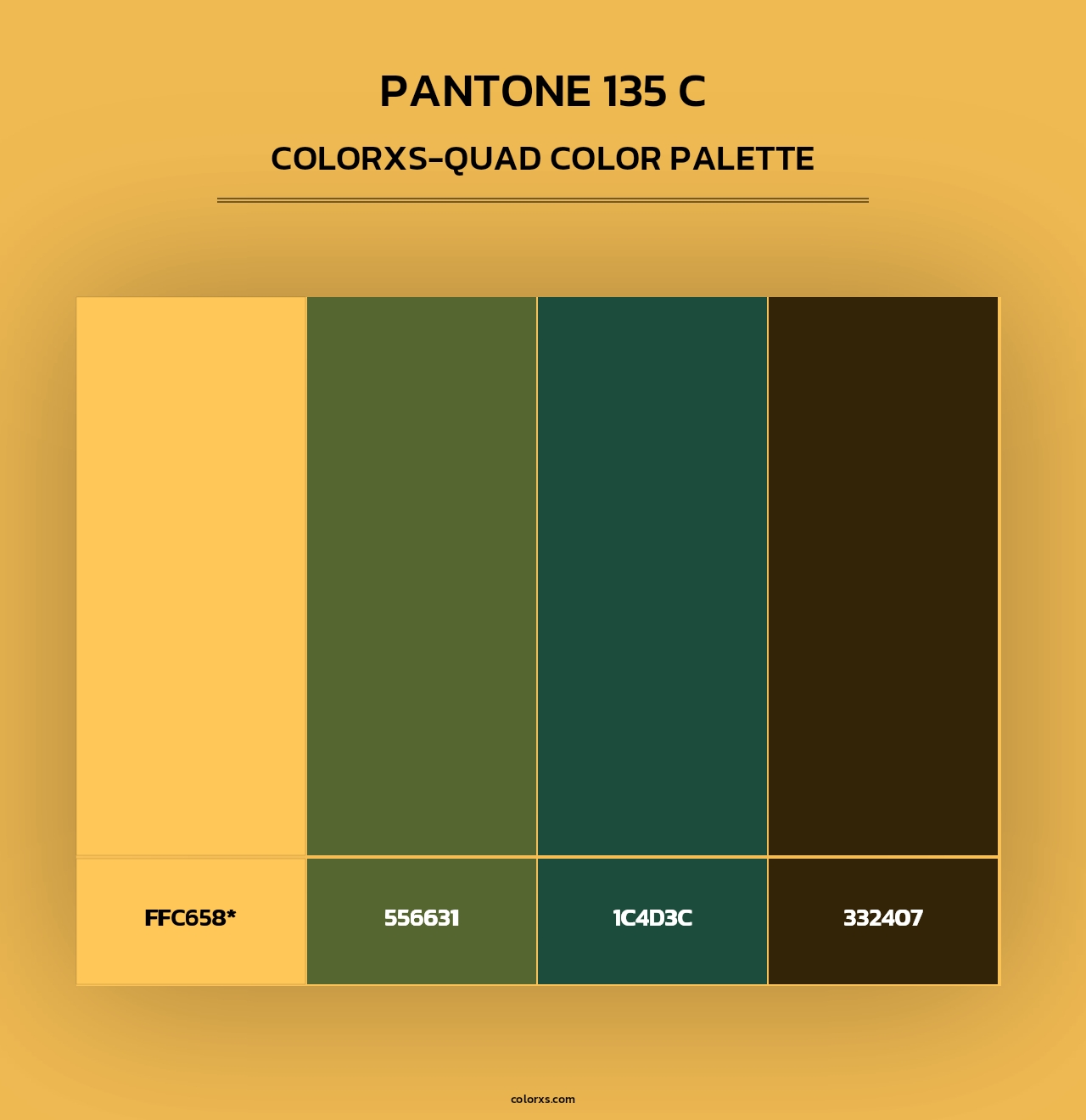 PANTONE 135 C - Colorxs Quad Palette