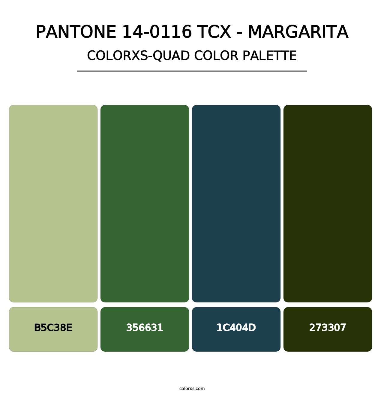 PANTONE 14-0116 TCX - Margarita - Colorxs Quad Palette