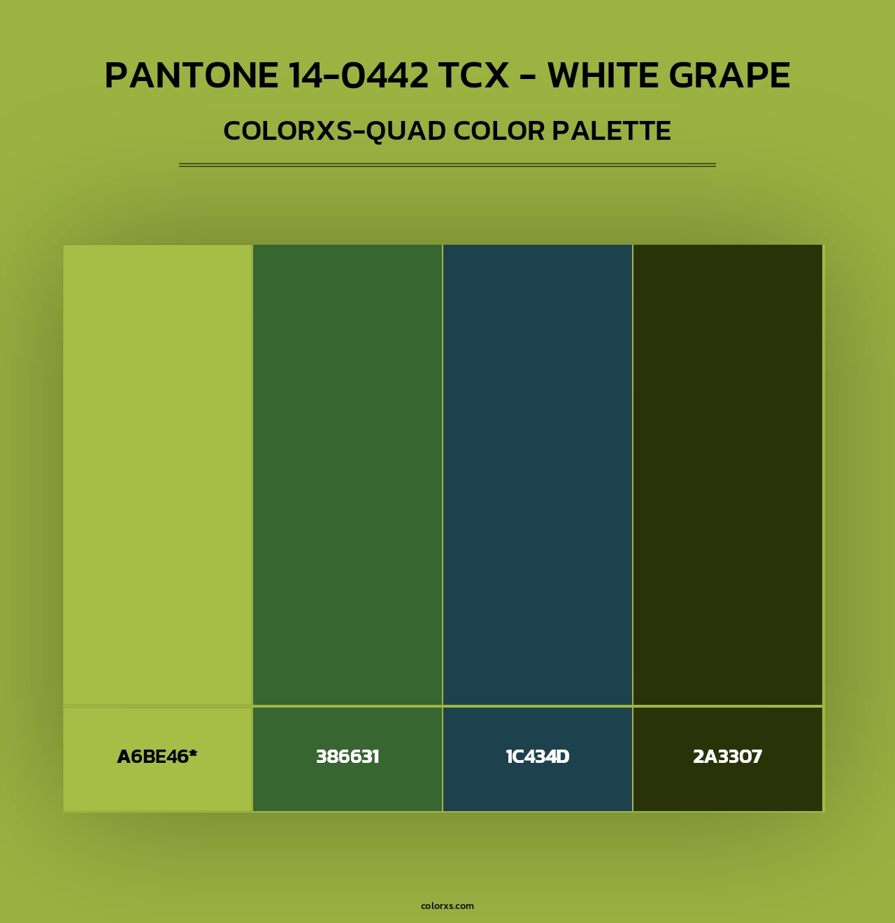 PANTONE 14-0442 TCX - White Grape - Colorxs Quad Palette