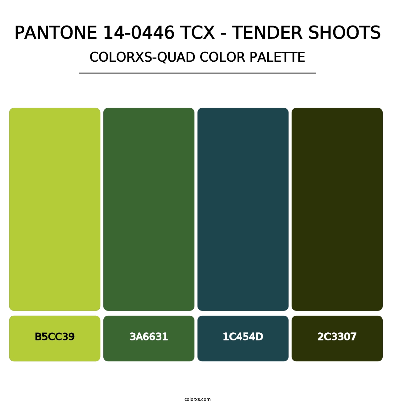 PANTONE 14-0446 TCX - Tender Shoots - Colorxs Quad Palette