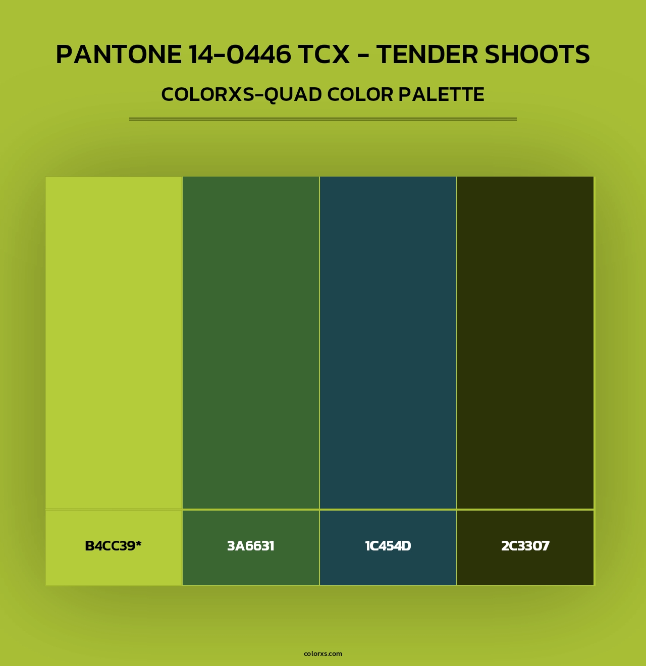 PANTONE 14-0446 TCX - Tender Shoots - Colorxs Quad Palette