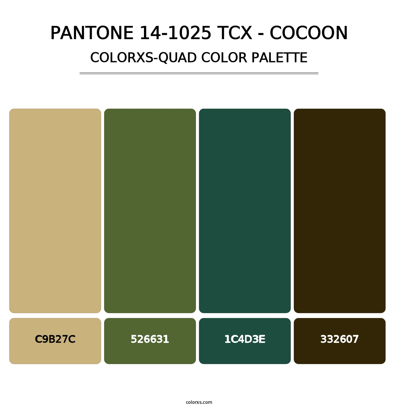 PANTONE 14-1025 TCX - Cocoon - Colorxs Quad Palette