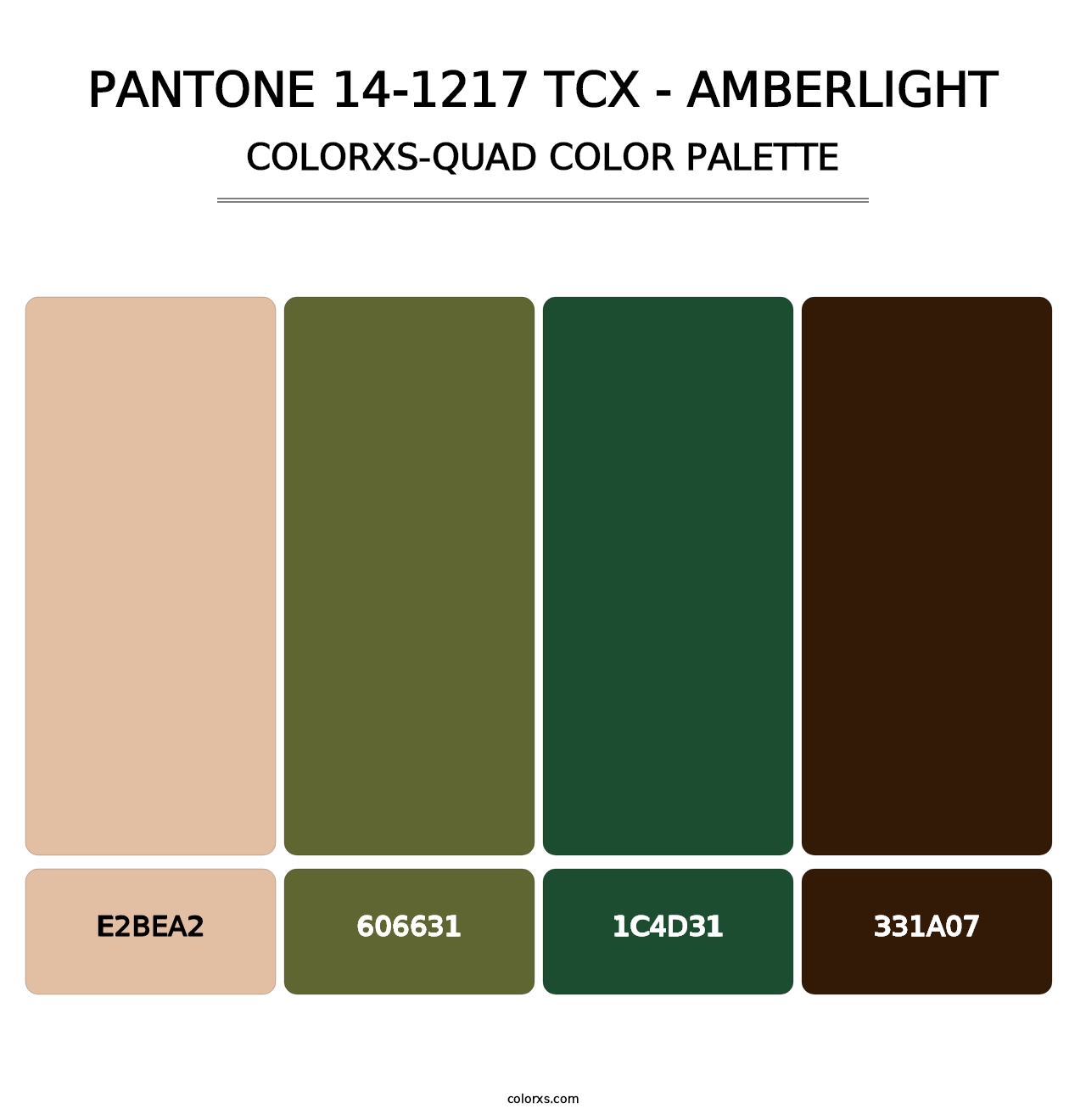 PANTONE 14-1217 TCX - Amberlight - Colorxs Quad Palette