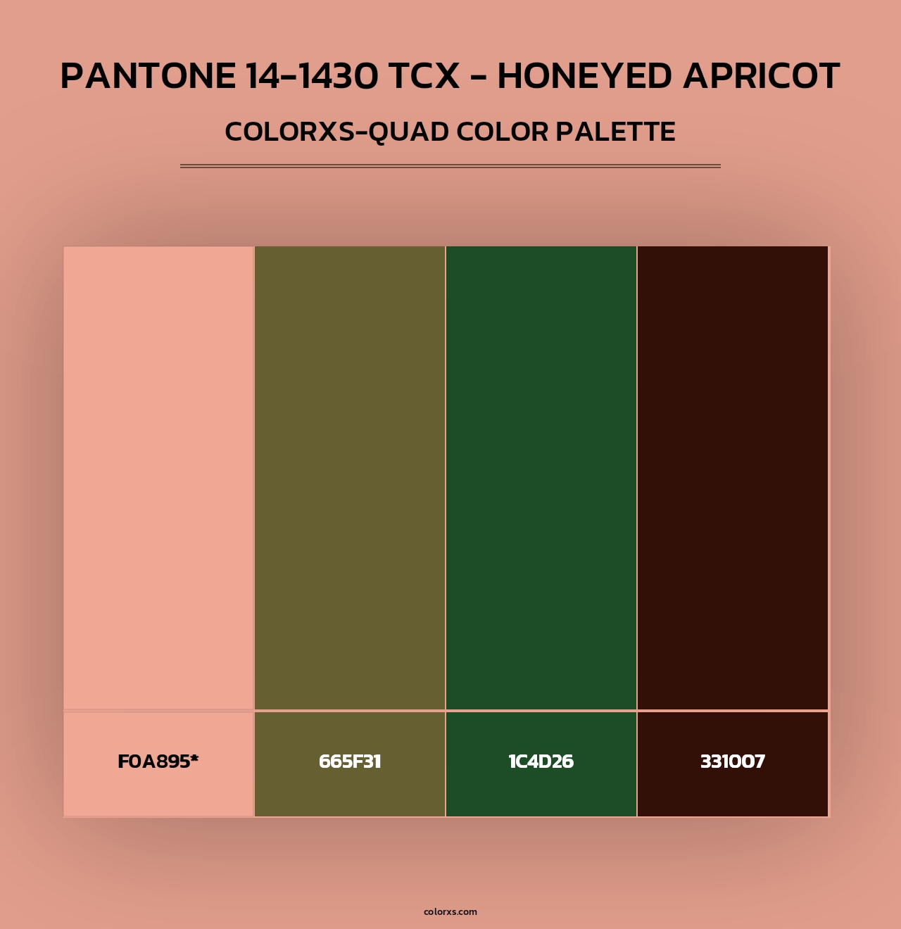 PANTONE 14-1430 TCX - Honeyed Apricot - Colorxs Quad Palette