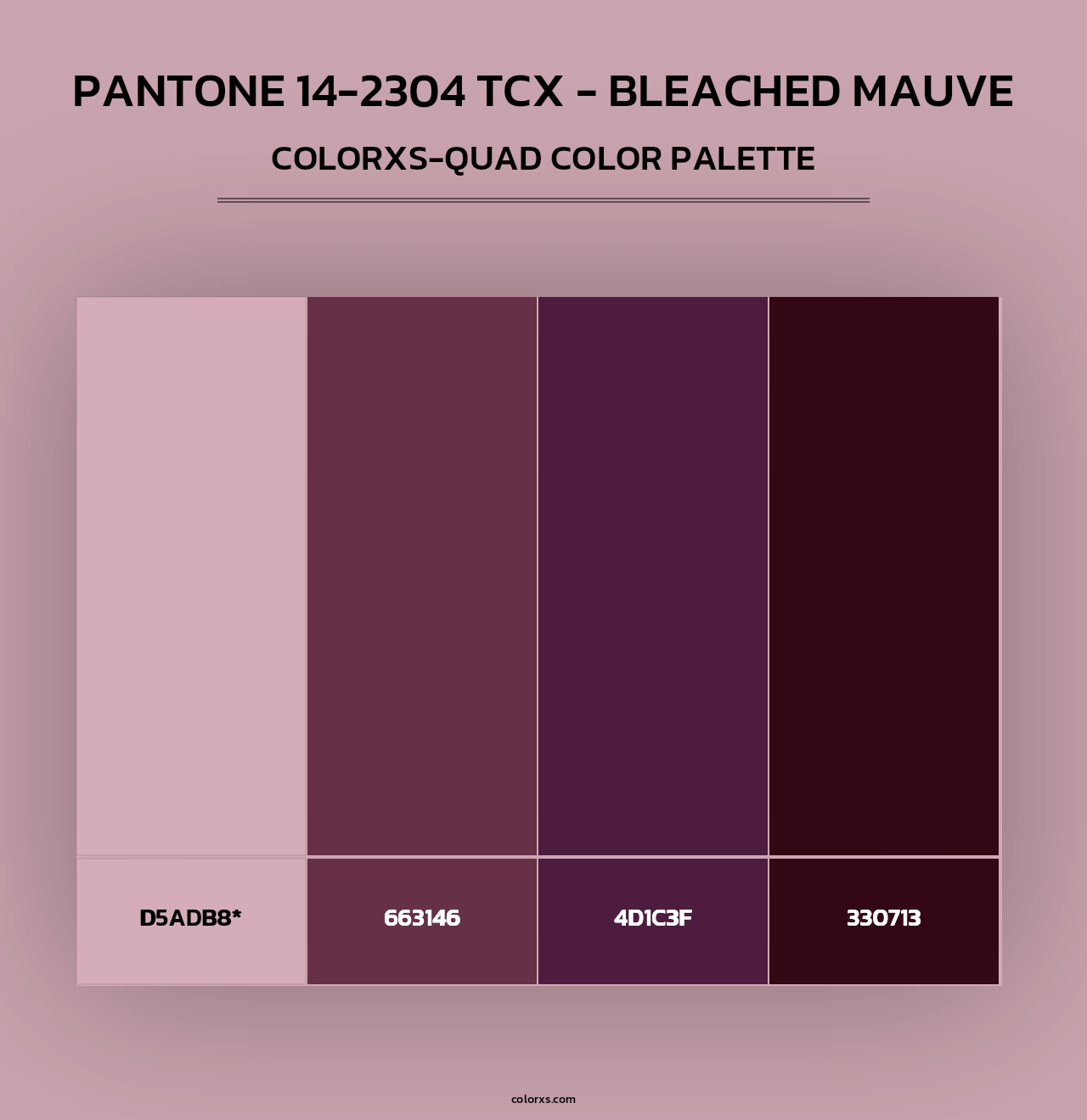 PANTONE 14-2304 TCX - Bleached Mauve - Colorxs Quad Palette