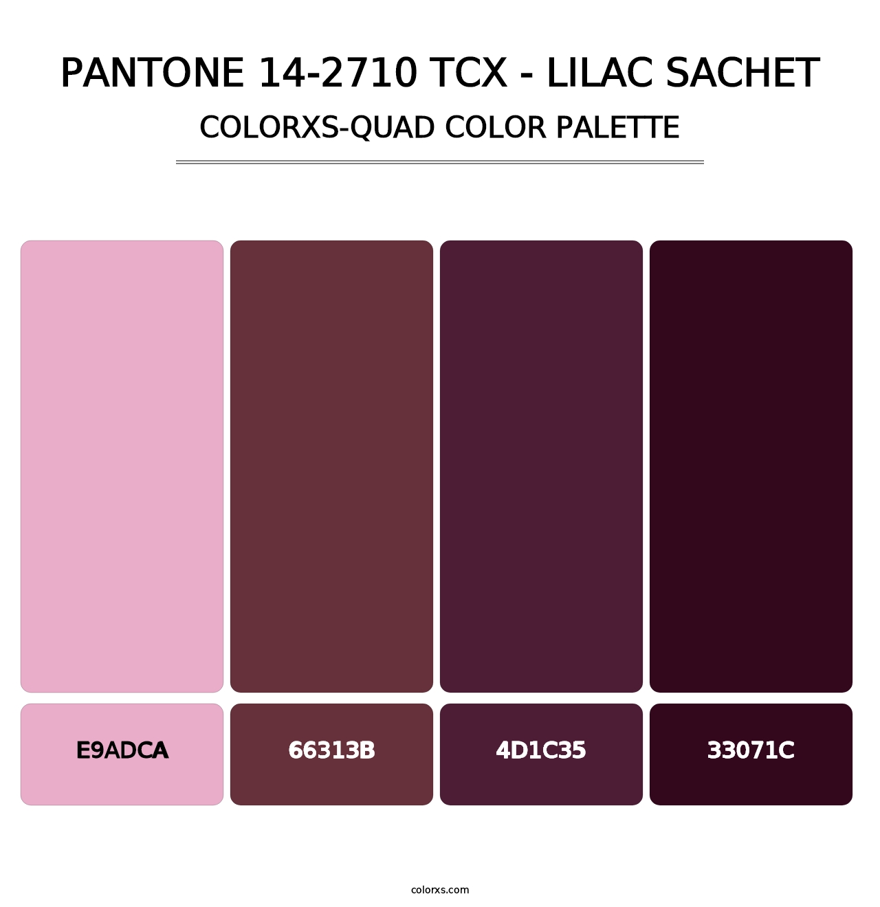 PANTONE 14-2710 TCX - Lilac Sachet - Colorxs Quad Palette