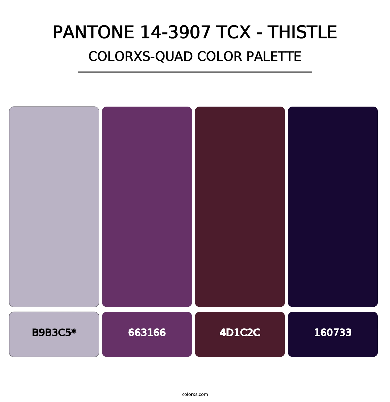 PANTONE 14-3907 TCX - Thistle - Colorxs Quad Palette