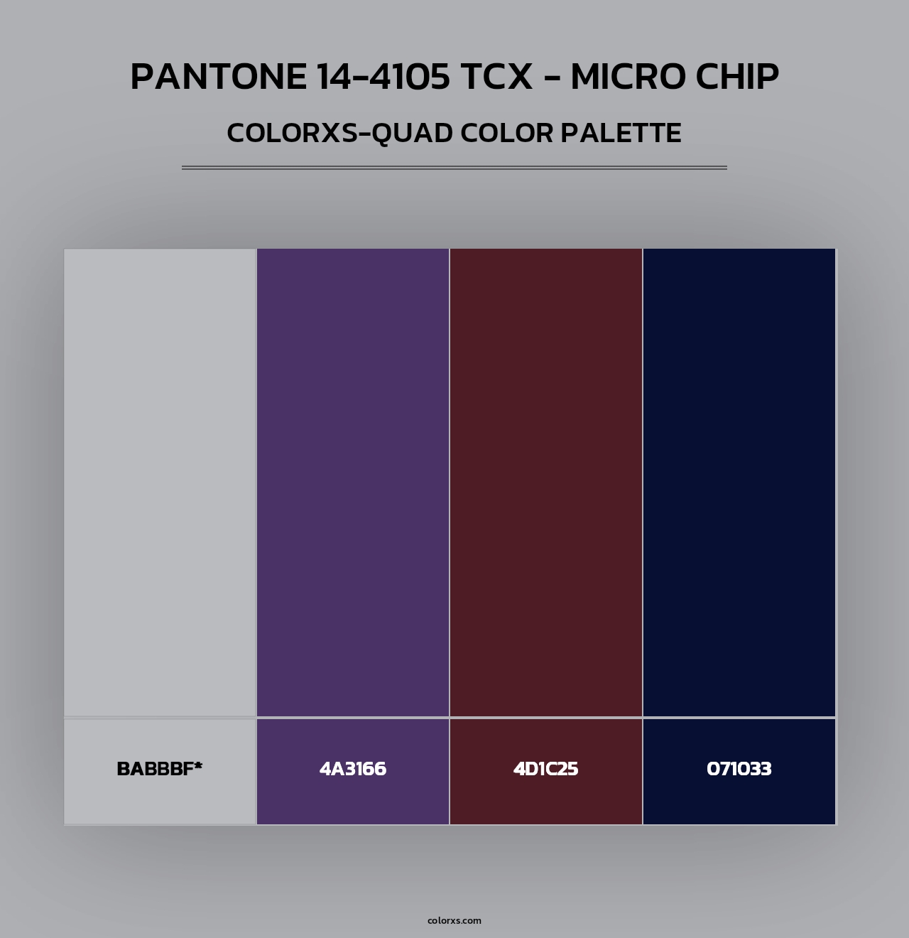 PANTONE 14-4105 TCX - Micro Chip - Colorxs Quad Palette