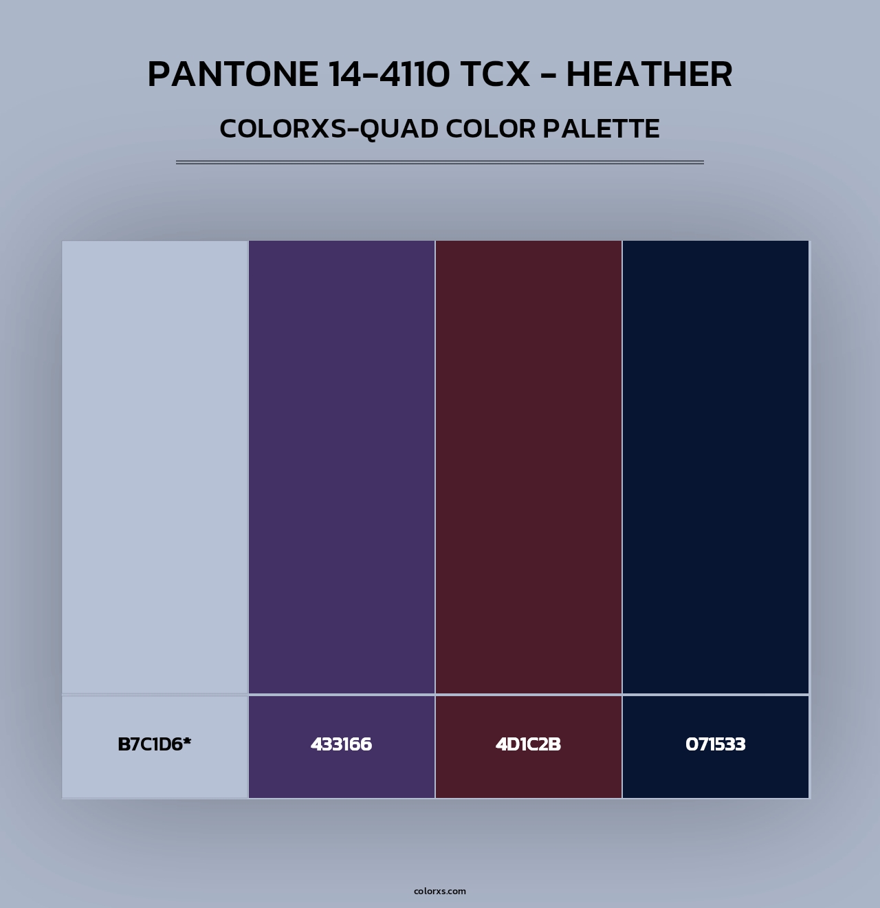Pantone 14-4110 TCX - Heather - Colorxs Quad Palette