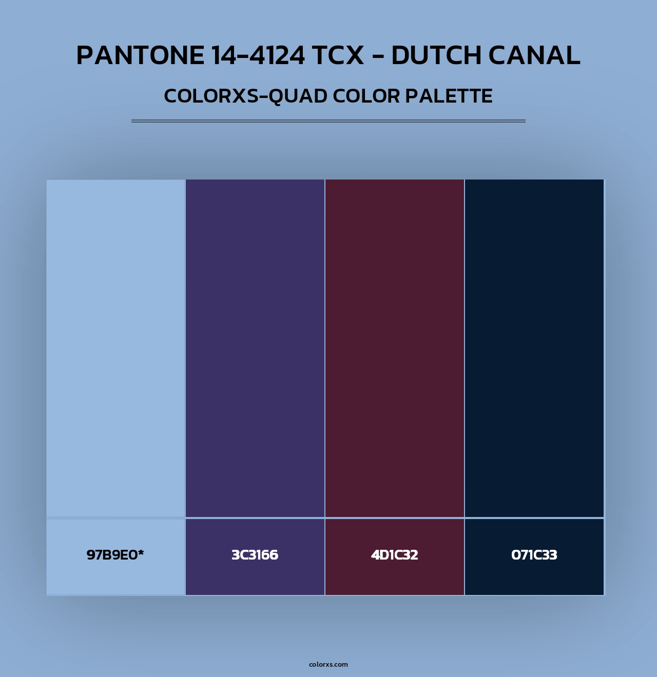 Pantone 14-4124 TCX - Dutch Canal - Colorxs Quad Palette