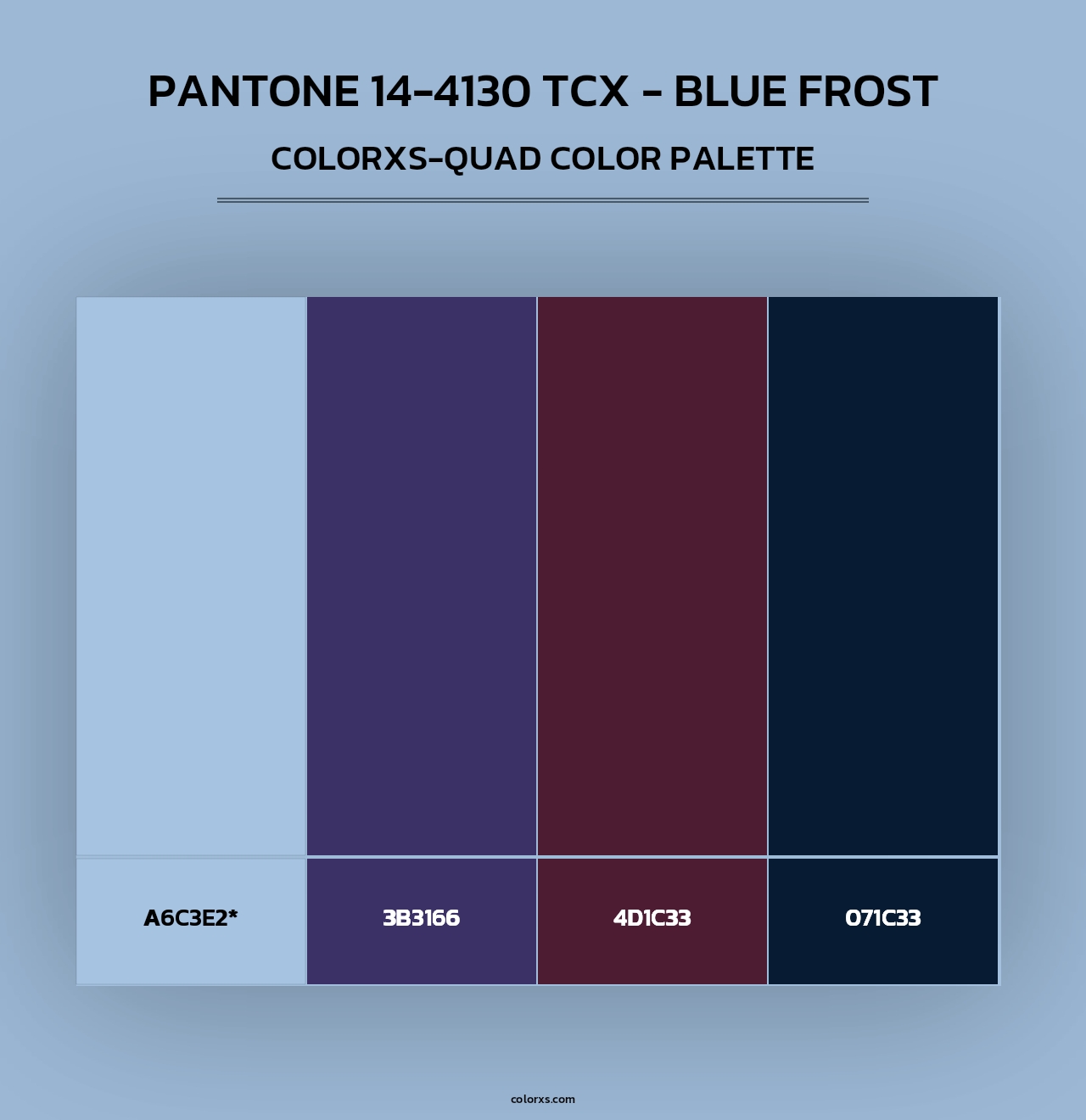 Pantone 14-4130 TCX - Blue Frost - Colorxs Quad Palette