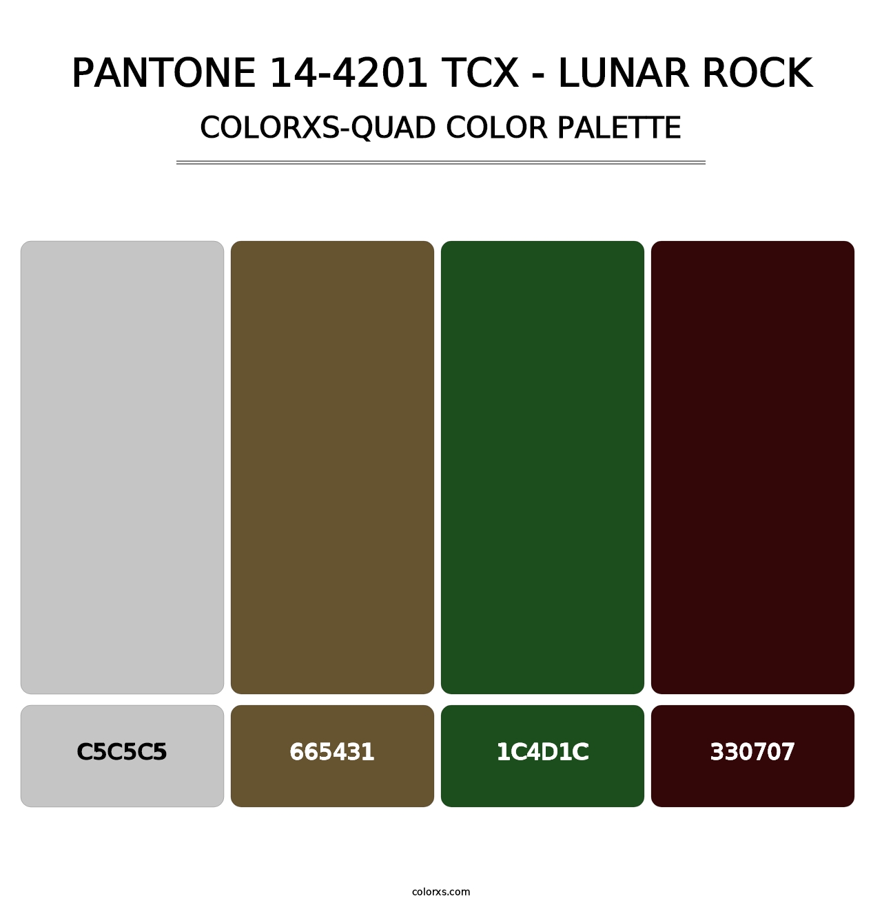 PANTONE 14-4201 TCX - Lunar Rock - Colorxs Quad Palette