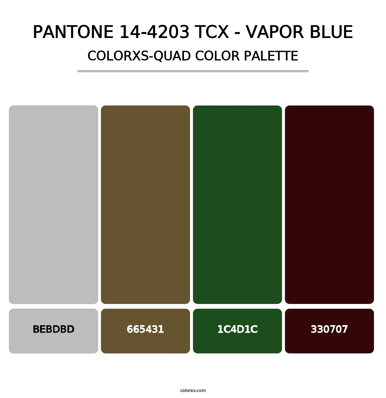 PANTONE 14-4203 TCX - Vapor Blue - Colorxs Quad Palette