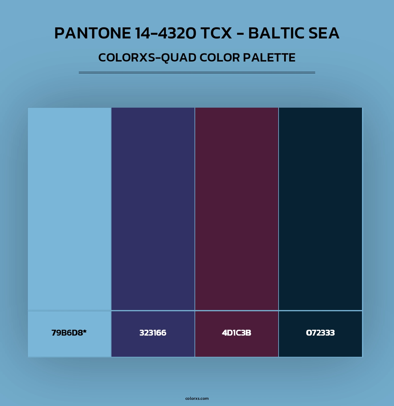 Pantone 14-4320 TCX - Baltic Sea - Colorxs Quad Palette