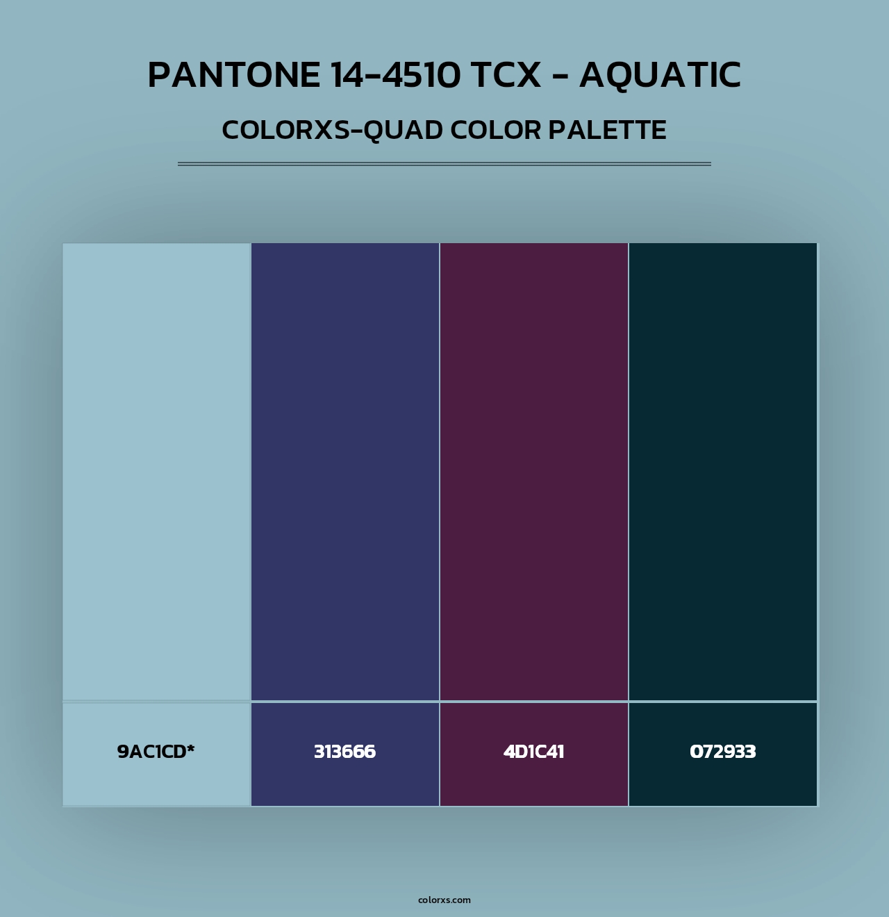 PANTONE 14-4510 TCX - Aquatic - Colorxs Quad Palette