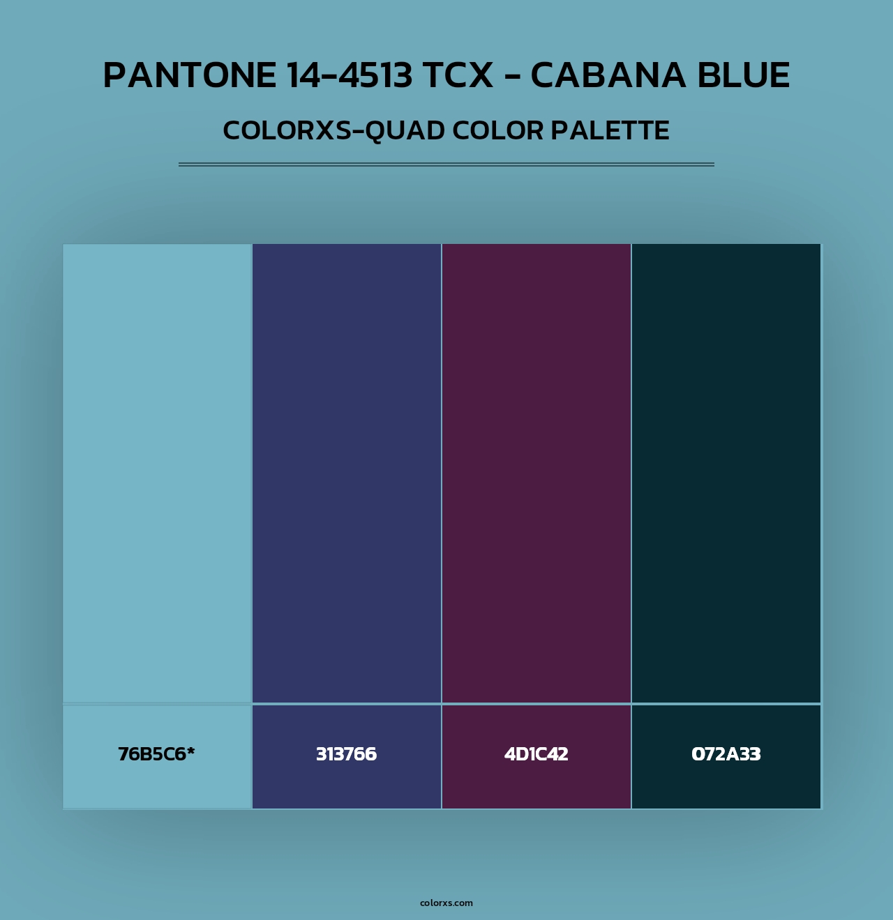 PANTONE 14-4513 TCX - Cabana Blue - Colorxs Quad Palette